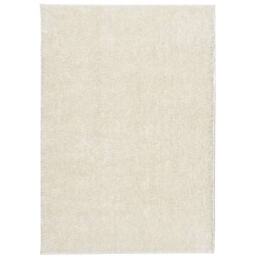 Rug ISTAN High Pile Shiny Look Cream 160x230 cm - Hipomarket