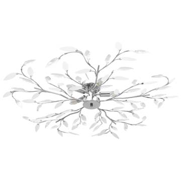 Ceiling Lamp with Acrylic Crystal Leaves for 5 E14 Bulbs