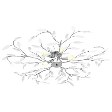 Ceiling Lamp with Acrylic Crystal Leaves for 5 E14 Bulbs