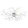 Ceiling Lamp with Acrylic Crystal Leaves for 5 E14 Bulbs