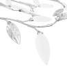 Ceiling Lamp with Acrylic Crystal Leaves for 5 E14 Bulbs