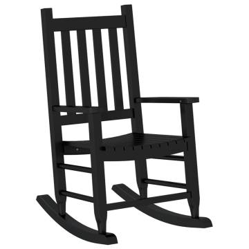 Buy 2 pcs Black Solid Wood Rocking Chairs for Children