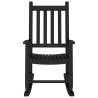 Buy 2 pcs Black Solid Wood Rocking Chairs for Children