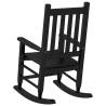 Buy 2 pcs Black Solid Wood Rocking Chairs for Children