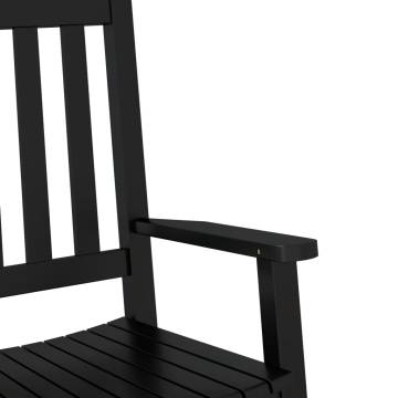 Buy 2 pcs Black Solid Wood Rocking Chairs for Children