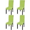 Straight Stretchable Chair Cover 4 pcs Green Colour green Quantity in Package 4 