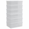 Plastic Storage Boxes 6 pcs - 25L Stackable | HipoMarket