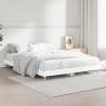 Bed Frame White 135x190 cm Double | Durable Engineered Wood