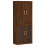 Stylish Brown Oak Highboard - 69.5x34x180 cm | HipoMarket