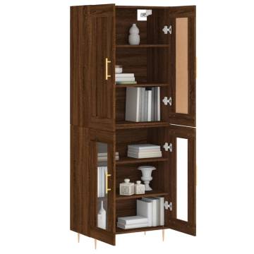 Stylish Brown Oak Highboard - 69.5x34x180 cm | HipoMarket