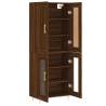 Stylish Brown Oak Highboard - 69.5x34x180 cm | HipoMarket