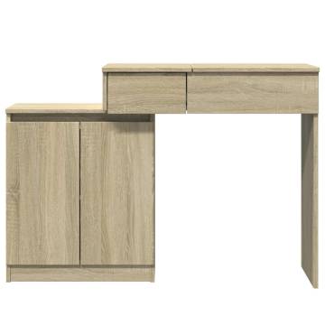 Dressing Table with LED Sonoma Oak - Stylish & Functional