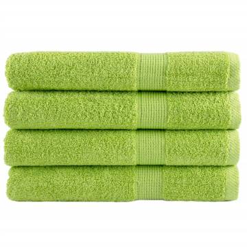 Premium SOLUND Towels - 4 pcs Apple Green, 100x200 cm - Buy Now