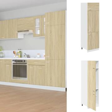 Sonoma Oak Refrigerator Cabinet - Stylish Storage Solution