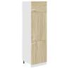 Sonoma Oak Refrigerator Cabinet - Stylish Storage Solution