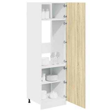 Sonoma Oak Refrigerator Cabinet - Stylish Storage Solution