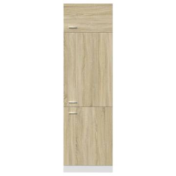 Sonoma Oak Refrigerator Cabinet - Stylish Storage Solution