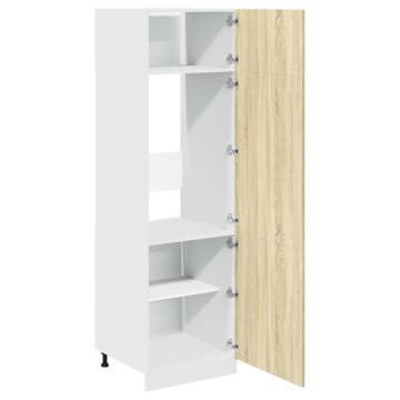 Sonoma Oak Refrigerator Cabinet - Stylish Storage Solution