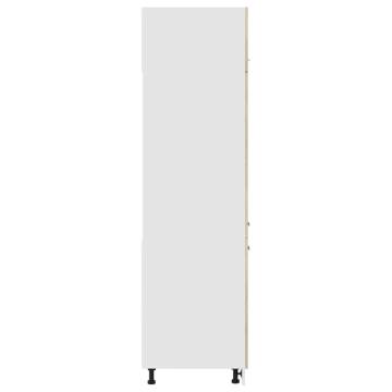 Sonoma Oak Refrigerator Cabinet - Stylish Storage Solution