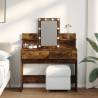  Dressing Table with LED Smoked Oak 100x40x130 cm Colour smoked oak Quantity in Package 1 