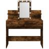 Dressing Table with LED Smoked Oak - Stylish & Functional