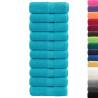 Premium SOLUND Turquoise Guest Towels - 10 pcs - 600 gsm