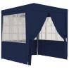 Professional Party Tent with Side Walls 2x2 m Blue 90 g/m² Colour blue Size 2 x 2 m Quantity in Package 1 