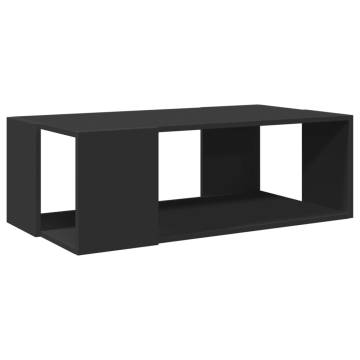 Stylish Black Coffee Table - 89.5x48x30 cm Engineered Wood