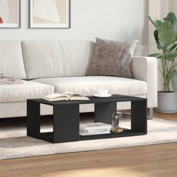 Stylish Black Coffee Table - 89.5x48x30 cm Engineered Wood