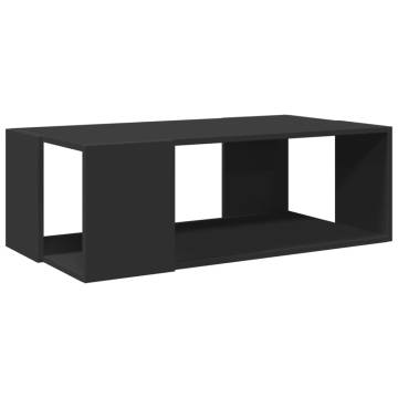 Stylish Black Coffee Table - 89.5x48x30 cm Engineered Wood