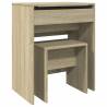 Dressing Table and Stool Sonoma Oak - Stylish Storage Solution