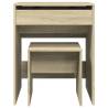 Dressing Table and Stool Sonoma Oak - Stylish Storage Solution