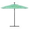 Garden Parasol with Steel Pole - Green 269x269 cm | HipoMarket