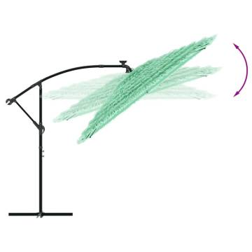 Garden Parasol with Steel Pole - Green 269x269 cm | HipoMarket