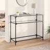 Stylish Console Table with Transparent Glass Top - HipoMarket