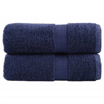 Premium SOLUND Guest Towels - Navy Blue, 2pcs | 600gsm