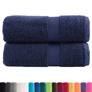 Premium SOLUND Guest Towels - Navy Blue, 2pcs | 600gsm