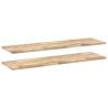 Floating Shelves 2 Pcs - Untreated Acacia Wood | HipoMarket