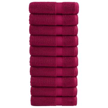 Premium Shower Towels SOLUND 10pcs - Bordeaux 70x140cm