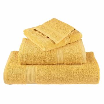 6 Piece Premium Towel Set SOLUND Gold - Soft & Absorbent