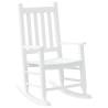 Comfortable White Wooden Rocking Chairs for Children - 2 pcs