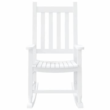 Comfortable White Wooden Rocking Chairs for Children - 2 pcs