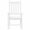 Comfortable White Wooden Rocking Chairs for Children - 2 pcs