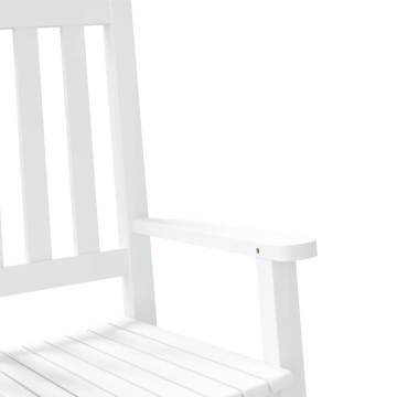 Comfortable White Wooden Rocking Chairs for Children - 2 pcs