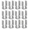  Fence Anchors 12 pcs Silver 7x6x15 cm Galvanised Steel Size 7 x 6 x 15 cm Quantity in Package 12 