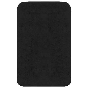 Luxury Bathroom Mat Set - 3 Pieces Fabric Anthracite