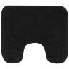 Luxury Bathroom Mat Set - 3 Pieces Fabric Anthracite