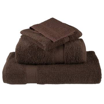 Premium SOLUND Hand Towels 10pcs Brown - 600gsm Quality