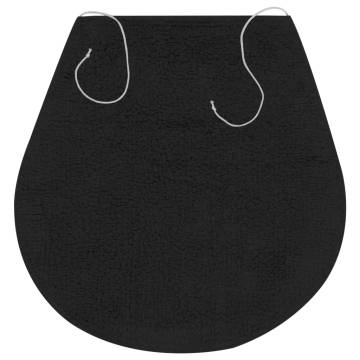 Luxury Bathroom Mat Set - 3 Pieces Fabric Anthracite