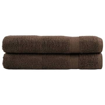 Premium Sauna Towels SOLUND - 2pcs Brown 80x200cm 600gsm